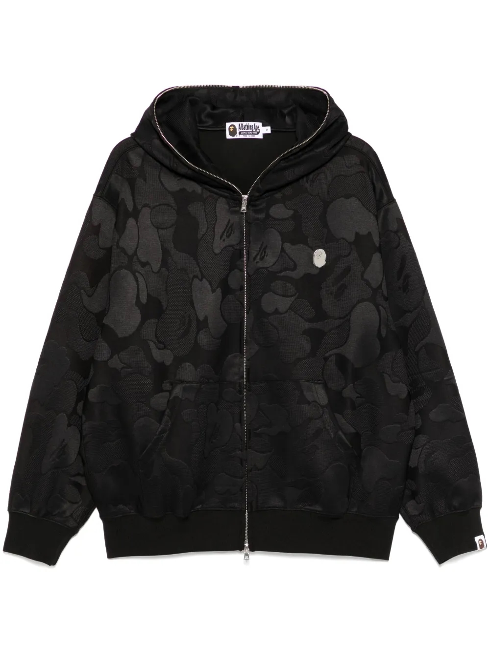 A BATHING APE® camouflage-jacquard zipped hoodie